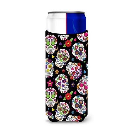 Carolines Treasures BB5116MUK Day Of The Dead Black Michelob Ultra Hugger For Slim Cans